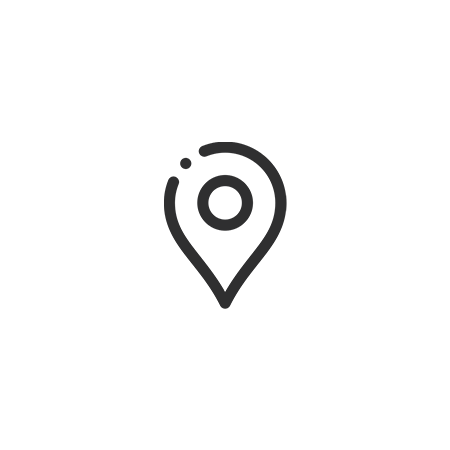 Map pin icon with an inner circle detail.